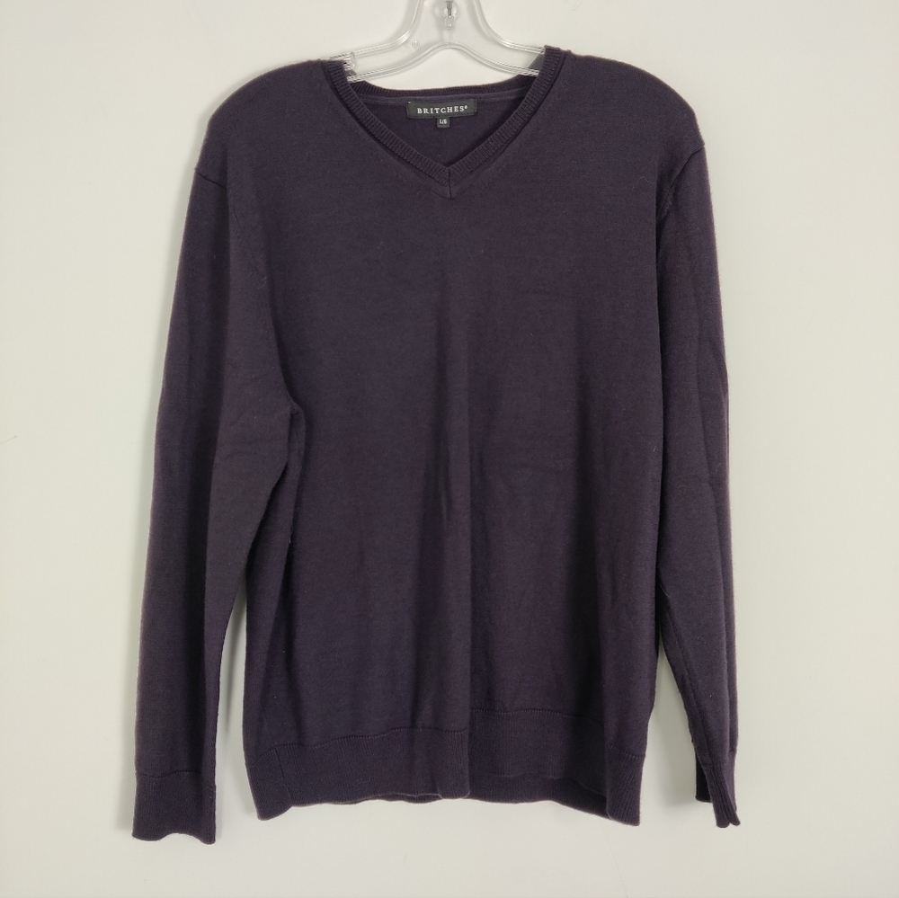 Britches Men's Wool Blend V neck Sweater Size Large